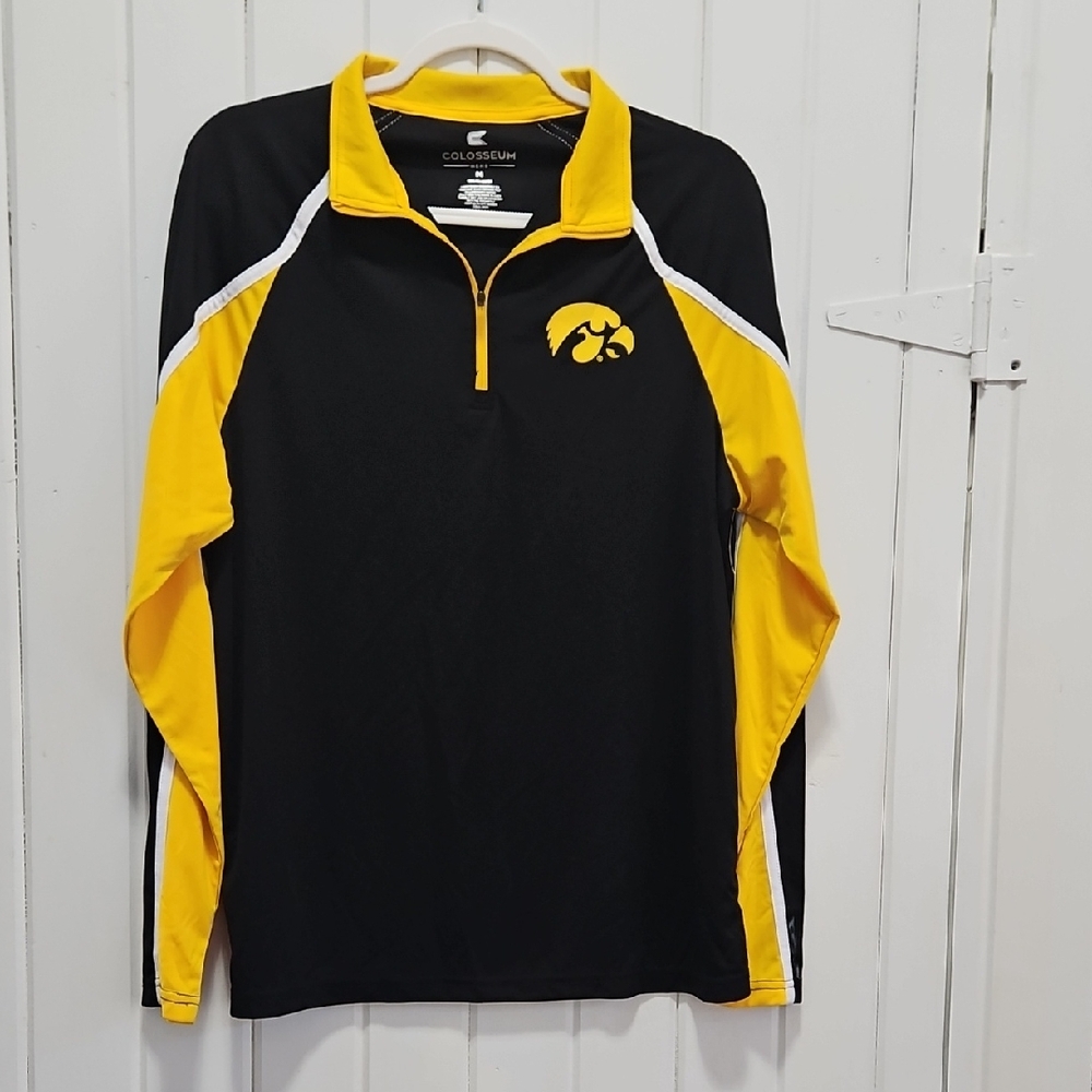 Colosseum Black and Yellow Quarter-Zip Pullover